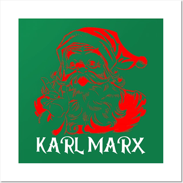 Santa Karl Marx Wall Art by GrooveGeekPrints